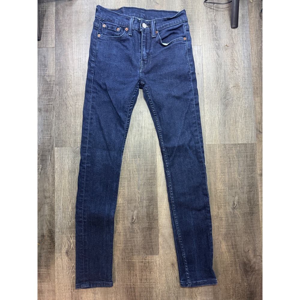 Levis 519 Extreme Skinny Jeans Dark Indigo Blue Denim W28 L32